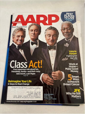 AARP The Magazine October/November 2013 Issue One Size Black White #E43